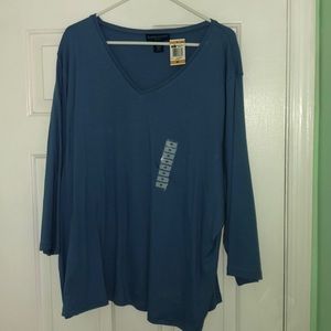 Plain blue quarter sleeve shirt